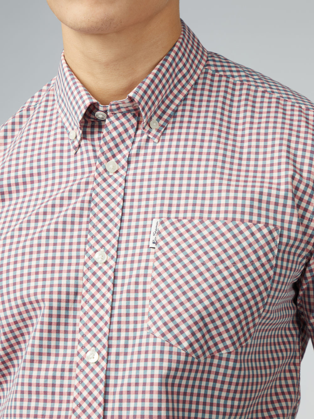 Chemises Ben Sherman Signature Short Sleeve Gingham Rouge Blanche | AZH-13097619